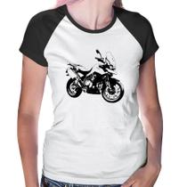 Baby Look Raglan Moto Tiger 900 GT Art - Foca na Moda Baby Look Raglan Moto Tiger 900 GT Art - Foca na Moda