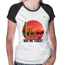 Baby Look Raglan Não me toque! - Foca na Moda