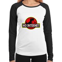 Baby Look Raglan No internet Manga Longa - Foca na Moda Baby Look Raglan No internet Manga Longa - Foca na Moda