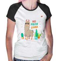 Baby Look Raglan No prob llama - Foca na Moda