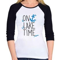Baby Look Raglan On Lake Time Manga 3/4 - Foca na Moda Baby Look Raglan On Lake Time Manga 3/4 - Foca na Moda
