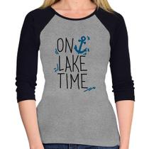 Baby Look Raglan On Lake Time Manga 3/4 - Foca na Moda Baby Look Raglan On Lake Time Manga 3/4 - Foca na Moda