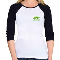 Baby Look Raglan openSUSE Linux Manga 3/4 - Foca na Moda