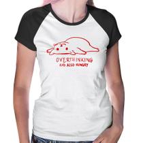 Baby Look Raglan Overthinking And Also Hungry - Foca na Moda