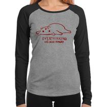 Baby Look Raglan Overthinking And Also Hungry Manga Longa - Foca na Moda Baby Look Raglan Overthinking And Also Hungry Manga Longa - Foca na Moda