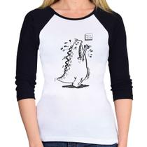 Baby Look Raglan Pause Break Manga 3/4 - Foca na Moda