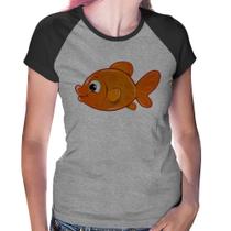 Baby Look Raglan Peixinho Brinquedo - Foca na Moda