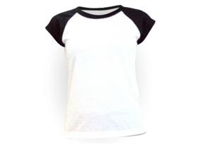 Baby Look Raglan Preta