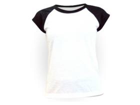 Baby Look Raglan Preta Baby Look Raglan Preta