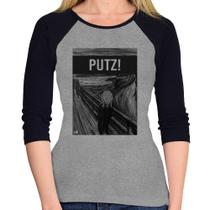 Baby Look Raglan PUTZ! Manga 3/4 - Foca na Moda