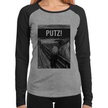 Baby Look Raglan PUTZ! Manga Longa - Foca na Moda