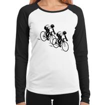 Baby Look Raglan Race Bike Manga Longa - Foca na Moda