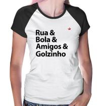 Baby Look Raglan Rua & Bola & Amigos & Golzinho - Foca na Moda