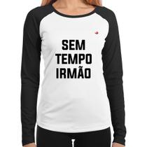 Baby Look Raglan Sem tempo irmão Manga Longa - Foca na Moda Baby Look Raglan Sem tempo irmão Manga Longa - Foca na Moda