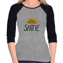 Baby Look Raglan Shine Manga 3/4 - Foca na Moda