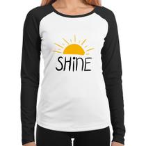 Baby Look Raglan Shine Manga Longa - Foca na Moda