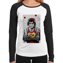 Baby Look Raglan Sigam-me os bons Manga Longa - Foca na Moda