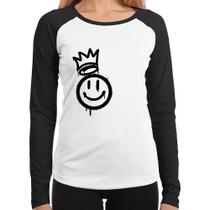 Baby Look Raglan Smile Kingdom Manga Longa - Foca na Moda
