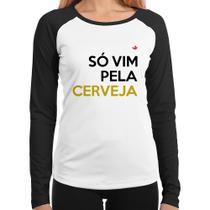 Baby Look Raglan Só vim pela cerveja Manga Longa - Foca na Moda Baby Look Raglan Só vim pela cerveja Manga Longa - Foca na Moda