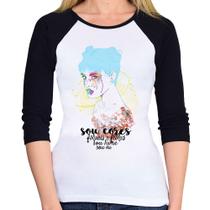 Baby Look Raglan Sou eu Manga 3/4 - Foca na Moda