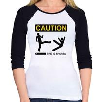 Baby Look Raglan This is Sparta Manga 3/4 - Foca na Moda Baby Look Raglan This is Sparta Manga 3/4 - Foca na Moda