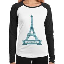 Baby Look Raglan Torre Eiffel Amazing Manga Longa - Foca na Moda