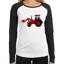 Baby Look Raglan Trator Manga Longa - Foca na Moda Baby Look Raglan Trator Manga Longa - Foca na Moda