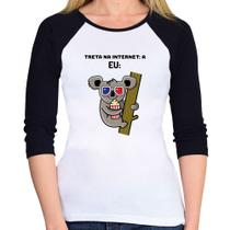 Baby Look Raglan Treta na internet: A Manga 3/4 - Foca na Moda