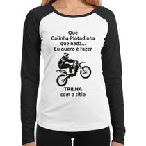 Baby Look Raglan Trilha com o titio Manga Longa - Foca na Moda Baby Look Raglan Trilha com o titio Manga Longa - Foca na Moda
