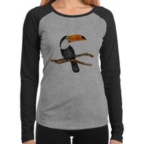 Baby Look Raglan Tucano Manga Longa - Foca na Moda