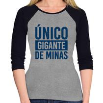 Baby Look Raglan Único gigante de Minas Manga 3/4 - Foca na Moda Baby Look Raglan Único gigante de Minas Manga 3/4 - Foca na Moda
