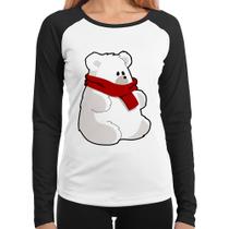 Baby Look Raglan Urso Polar Manga Longa - Foca na Moda Baby Look Raglan Urso Polar Manga Longa - Foca na Moda