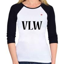 Baby Look Raglan VLW Manga 3/4 - Foca na Moda