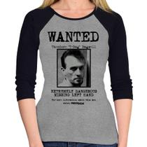 Baby Look Raglan Wanted T-Bag Manga 3/4 - Foca na Moda