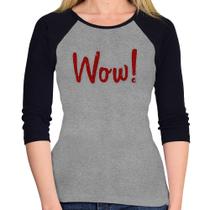 Baby Look Raglan Wow! Manga 3/4 - Foca na Moda