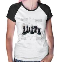 Baby Look Raglan Xadrez - Foca na Moda Baby Look Raglan Xadrez - Foca na Moda