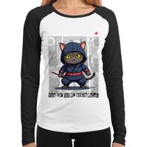 Baby Look Raglan You cat see my ninja moves Manga Longa - Foca na Moda