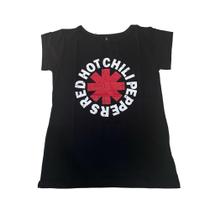 Baby Look Red Hot Chilli Peppers Camiseta Blusa Blusinha Feminina Banda de Rock Sfm490