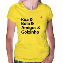 Baby Look Rua & Bola & Amigos & Golzinho - Foca na Moda