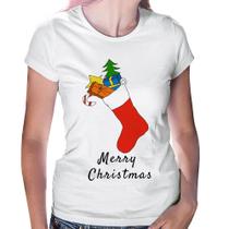 Baby Look Socket Merry Christmas - Foca na Moda