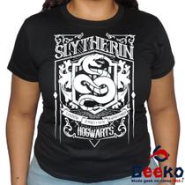 Baby Look Sonserina 100% Algodão Harry Potter Blusa Feminina Hogwarts Slytherin 08 All Geek