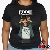 Baby Look Stranger Things 100% Algodão - Eddie Munson - Geeko