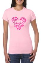Baby Look Taylor Swift The Eras Tour Corações Camiseta Feminina Baby Look Taylor Swift The Eras Tour Corações Camiseta Feminina