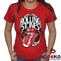 Baby Look The Rolling Stones 100% Algodão Rock Geeko Baby Look The Rolling Stones 100% Algodão Rock Geeko