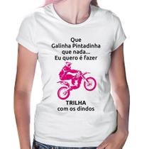 Baby Look Trilha com os dindos (moto rosa) - Foca na Moda
