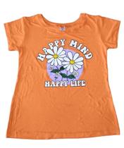 Baby Look Tshirt Margarida Happy Mind Happy Life Coloridas BM
