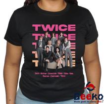 Baby Look Twice 100% Algodão Blusa Feminina Once K-pop Banda Colorido Geeko