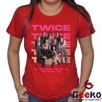 Baby Look Twice 100% Algodão Blusa Feminina Once K-pop Banda Colorido Geeko