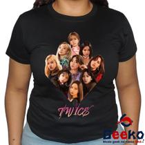 Baby Look Twice 100% Algodão Blusa Feminina Once K-pop Geeko