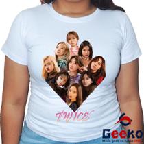 Baby Look Twice 100% Algodão Blusa Feminina Once K-pop Geeko